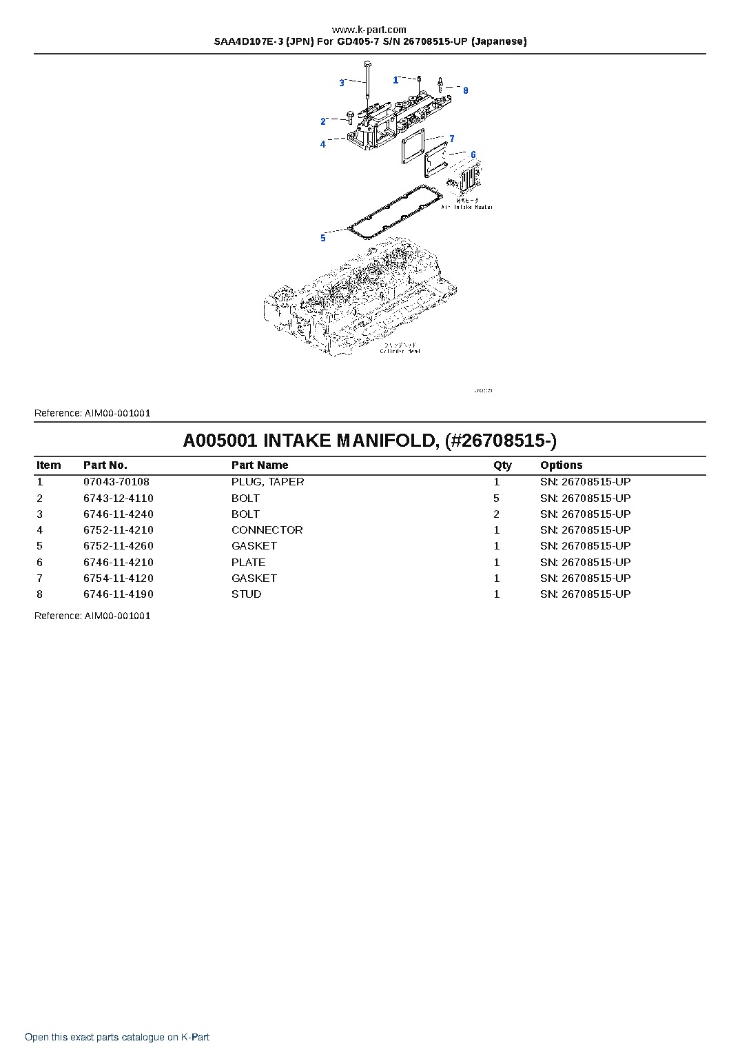SAA4D107E-3 (JPN) For GD405-7 S/N 26708515-UP (Japanese) – sample page 6 SAA4D107E-3 (JPN) For GD405-7 S/N 26708515-UP (Japanese) – sample page 6