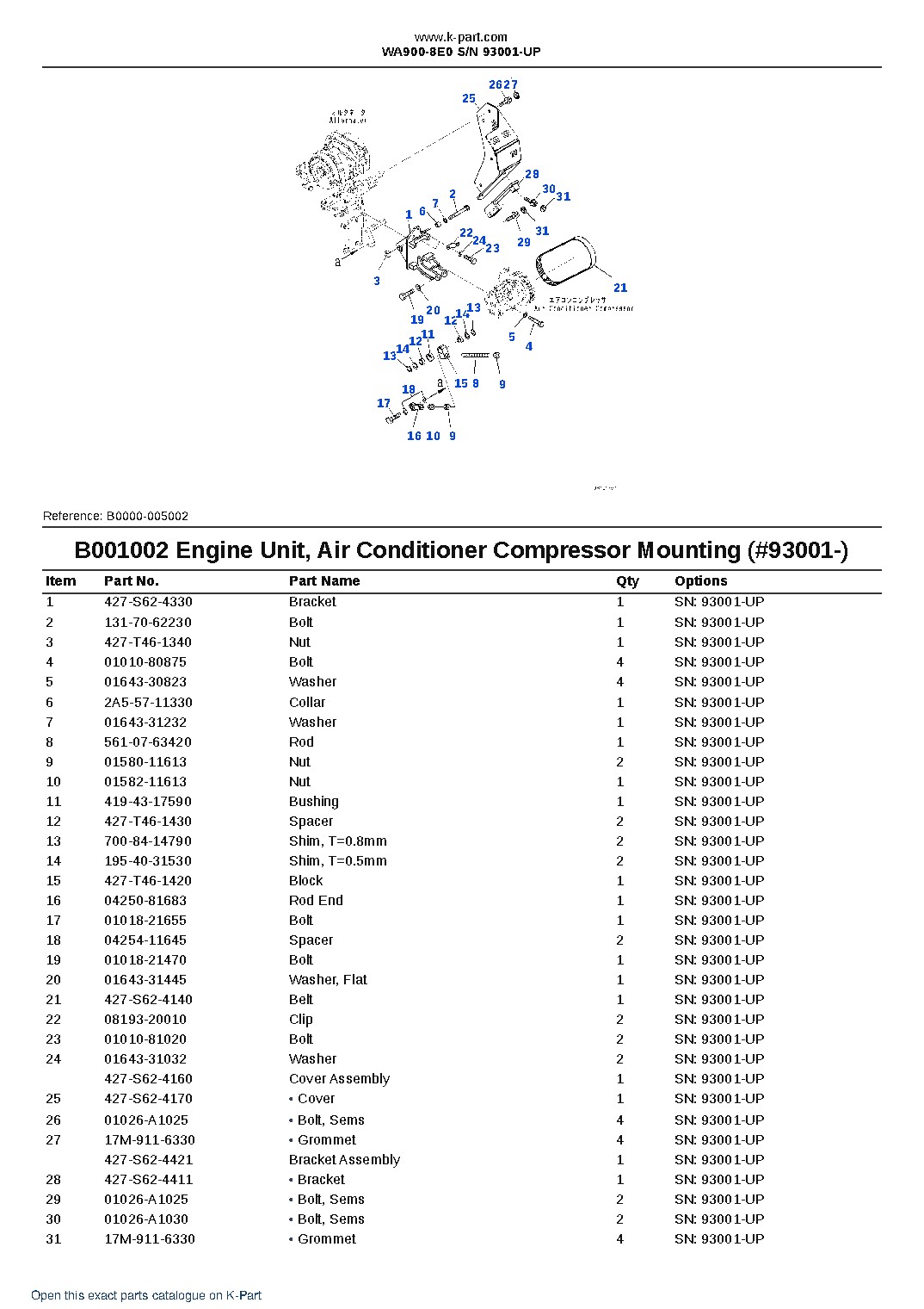 WA900-8E0 S/N 93001-UP – sample page 2 WA900-8E0 S/N 93001-UP – sample page 2