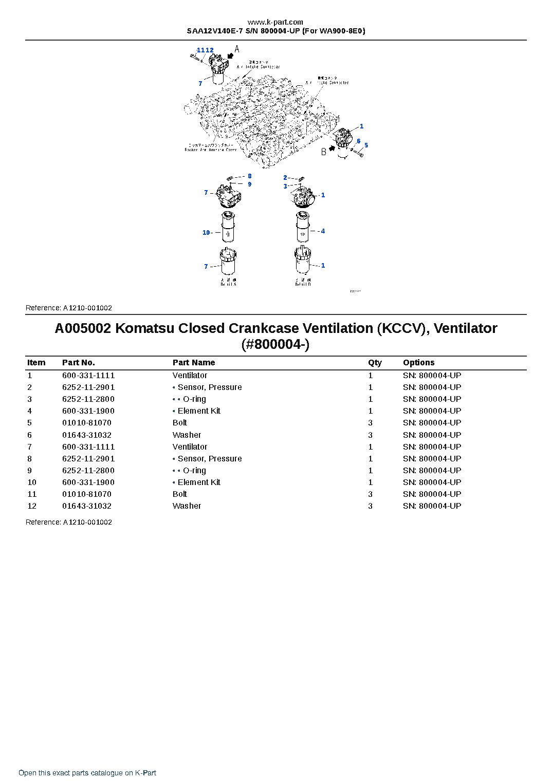 SAA12V140E-7 S/N 800004-UP (For WA900-8E0) – sample page 8