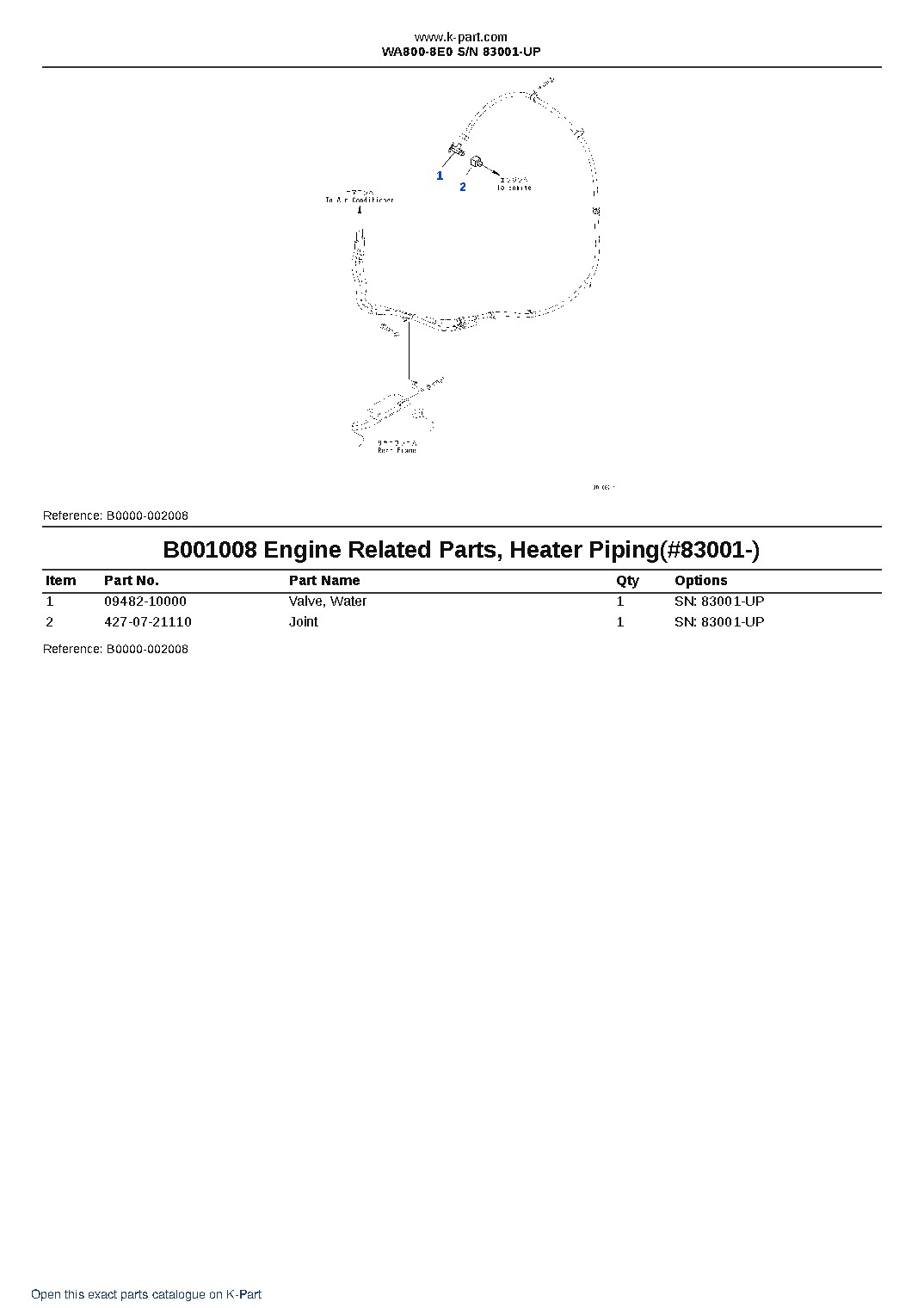 WA800-8E0 S/N 83001-UP – sample page 10 WA800-8E0 S/N 83001-UP – sample page 10