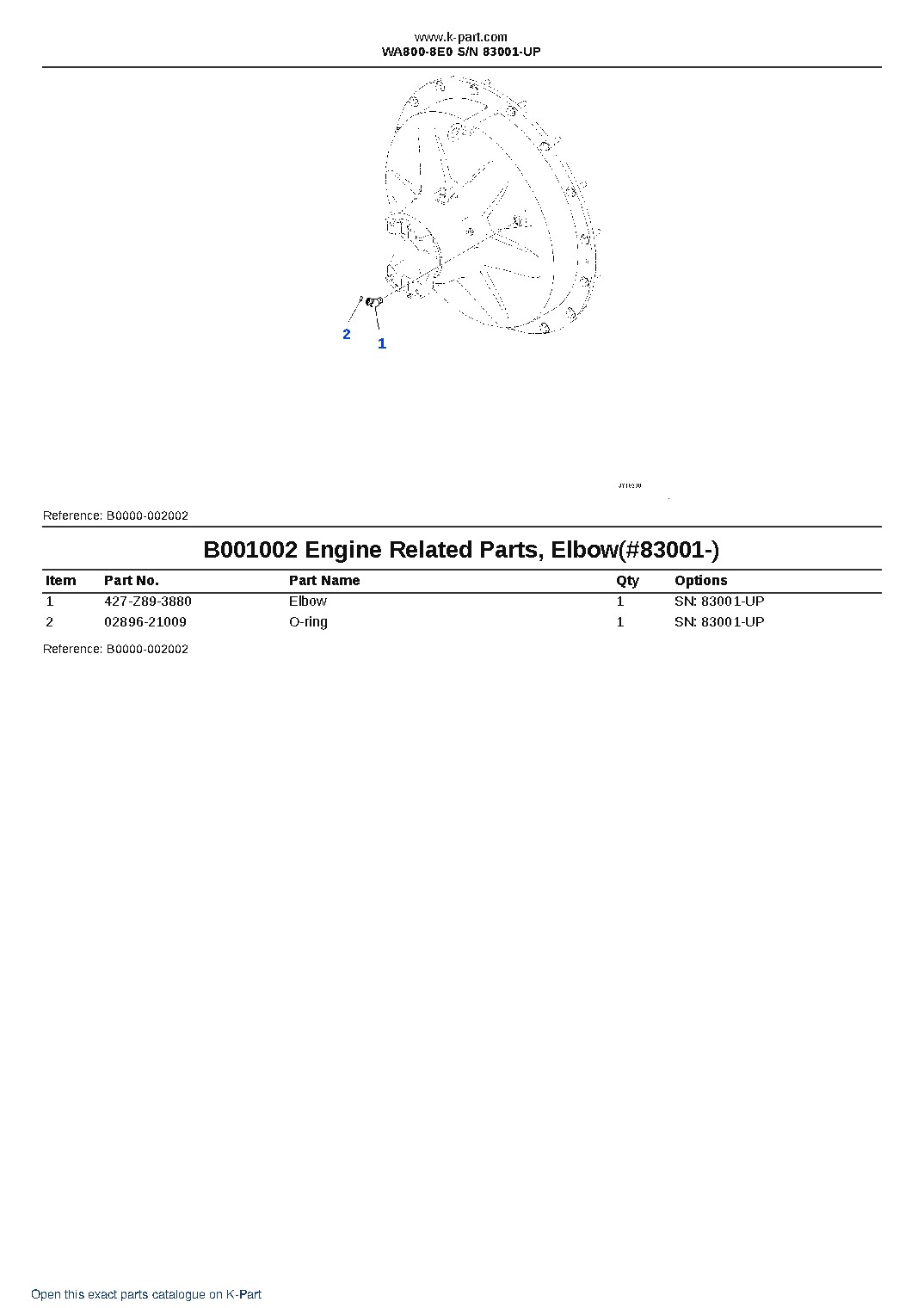 WA800-8E0 S/N 83001-UP – sample page 2 WA800-8E0 S/N 83001-UP – sample page 2