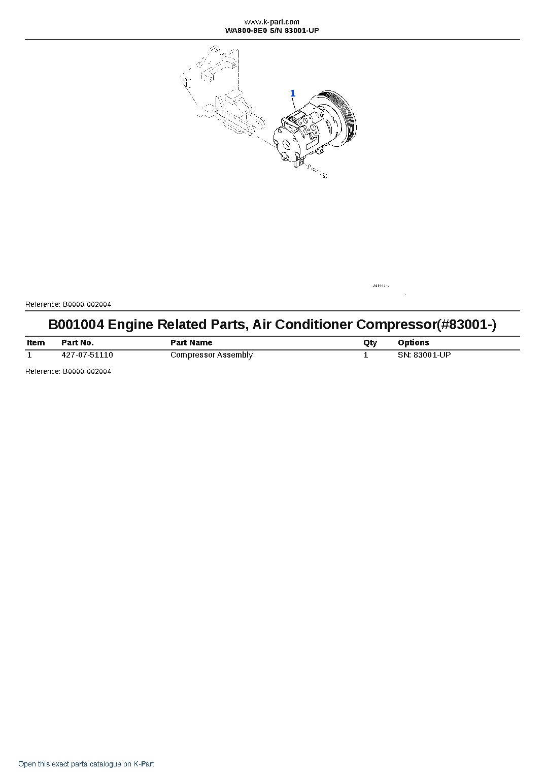 WA800-8E0 S/N 83001-UP – sample page 5 WA800-8E0 S/N 83001-UP – sample page 5