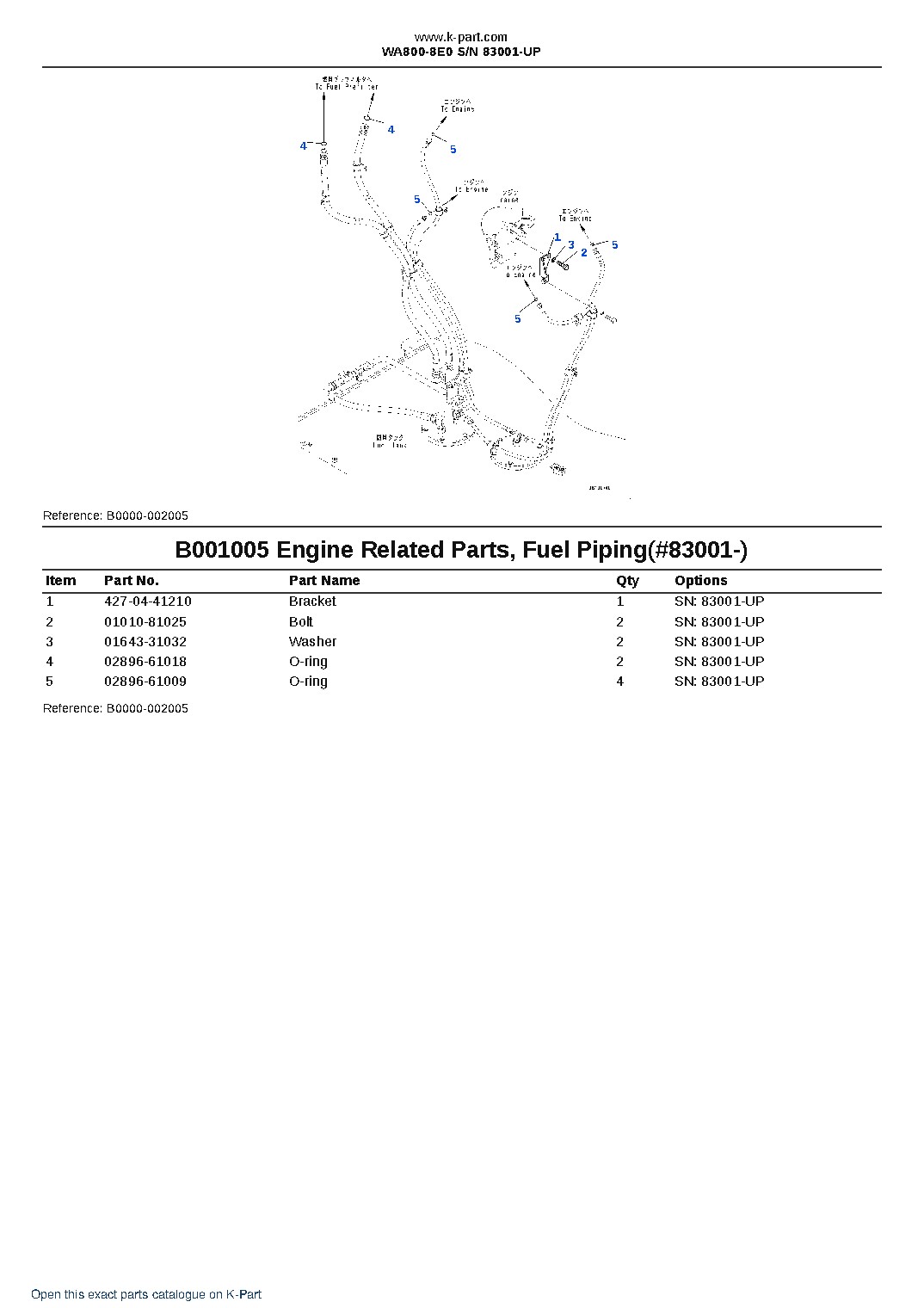 WA800-8E0 S/N 83001-UP – sample page 6 WA800-8E0 S/N 83001-UP – sample page 6