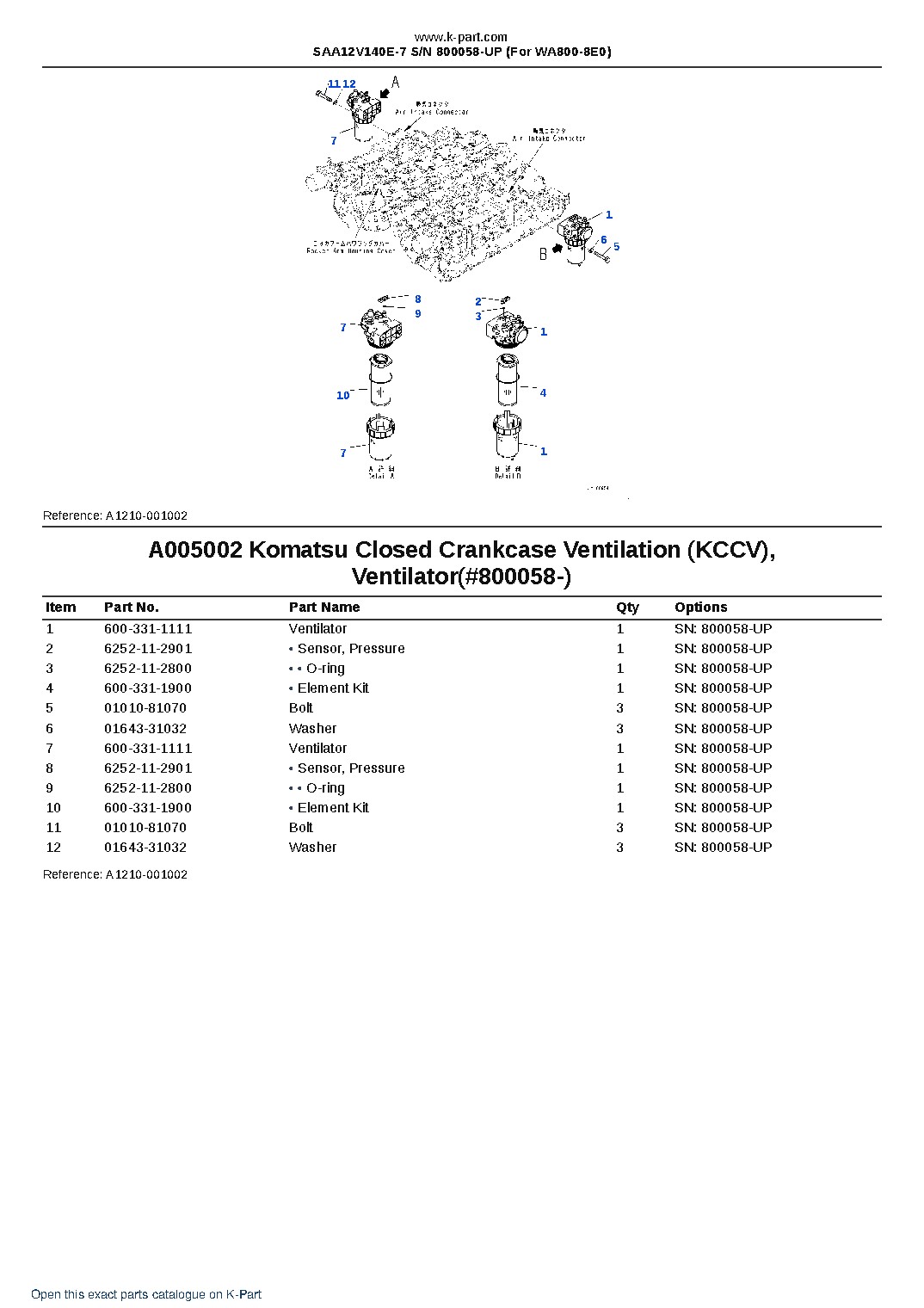 SAA12V140E-7 S/N 800058-UP (For WA800-8E0) – sample page 8