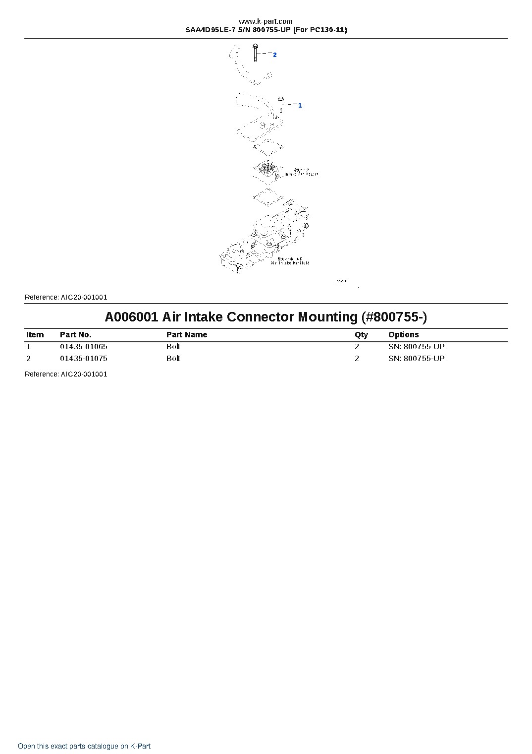 SAA4D95LE-7 S/N 800755-UP (For PC130-11) – sample page 6 SAA4D95LE-7 S/N 800755-UP (For PC130-11) – sample page 6