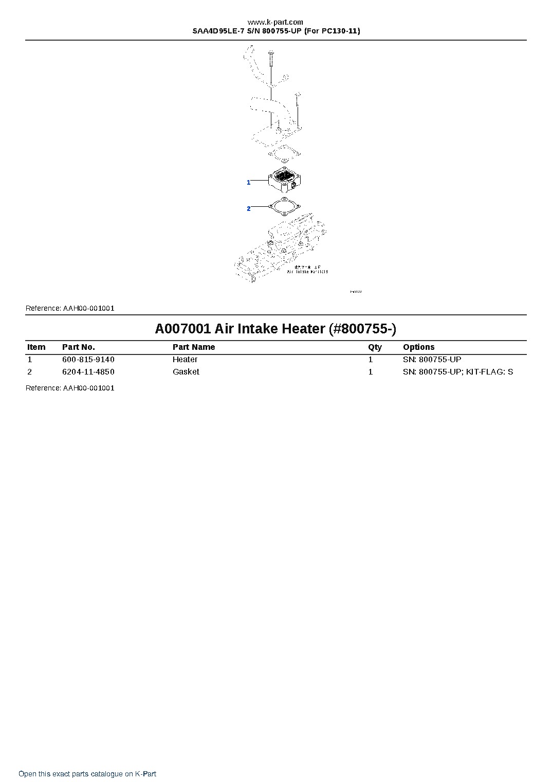 SAA4D95LE-7 S/N 800755-UP (For PC130-11) – sample page 7 SAA4D95LE-7 S/N 800755-UP (For PC130-11) – sample page 7