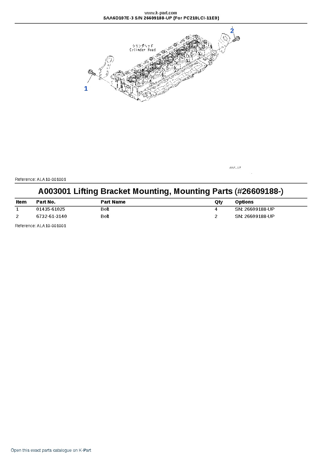 SAA6D107E-3 S/N 26609188-UP (For PC210LCI-11E0) – sample page 3 SAA6D107E-3 S/N 26609188-UP (For PC210LCI-11E0) – sample page 3