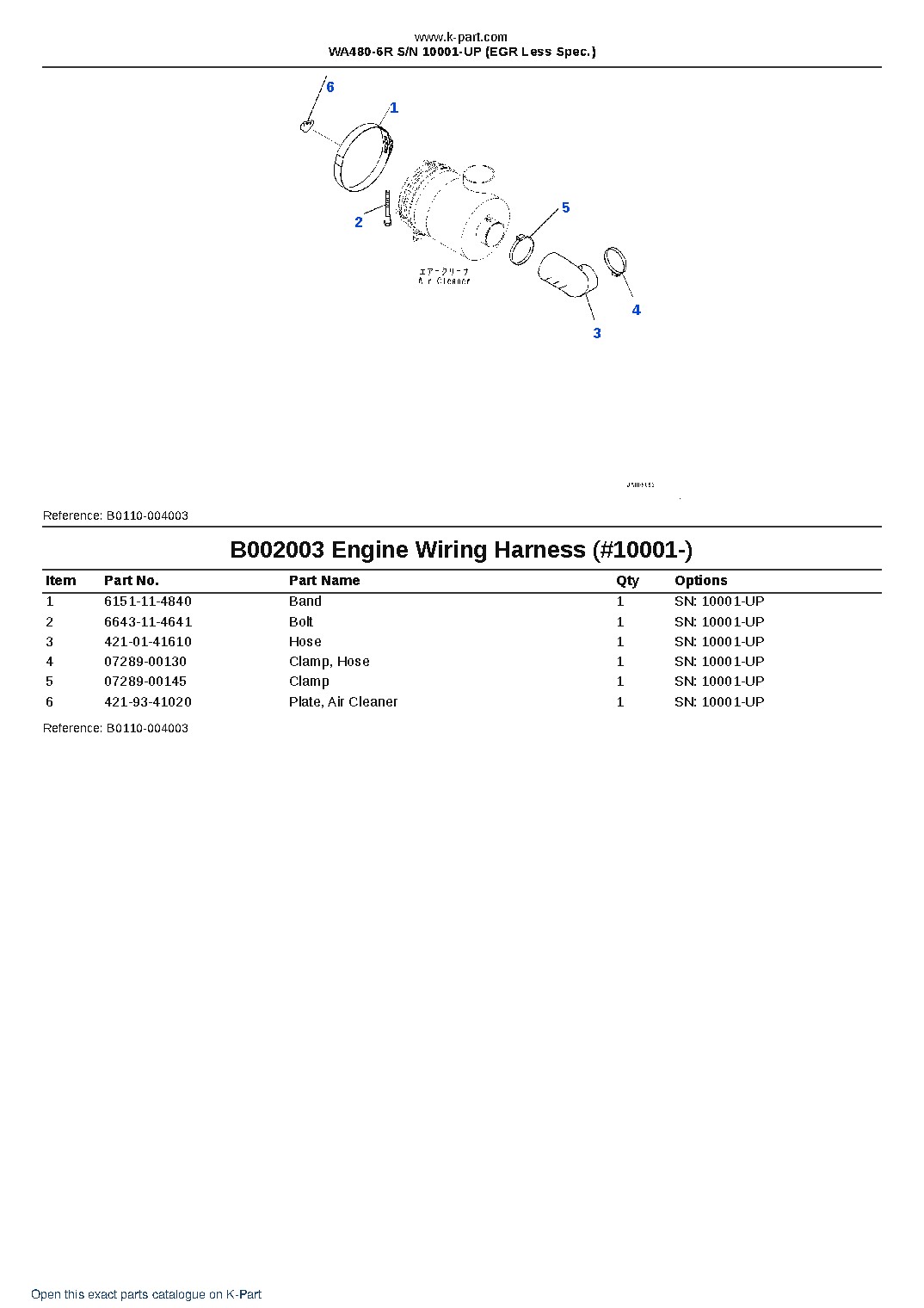 WA480-6R S/N 10001-UP (EGR Less Spec.) – sample page 5 WA480-6R S/N 10001-UP (EGR Less Spec.) – sample page 5