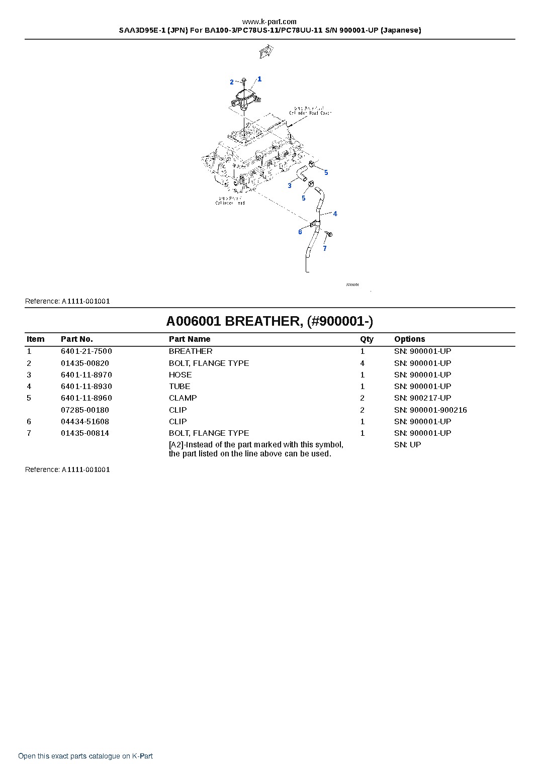 SAA3D95E-1 (JPN) For BA100-3/PC78US-11/PC78UU-11 S/N 900001-UP (Japanese) – sample page 7 SAA3D95E-1 (JPN) For BA100-3/PC78US-11/PC78UU-11 S/N 900001-UP (Japanese) – sample page 7