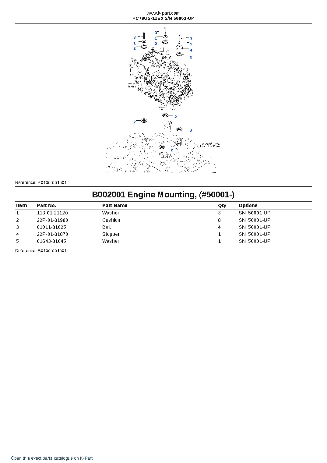 PC78US-11E0 S/N 50001-UP – sample page 2 PC78US-11E0 S/N 50001-UP – sample page 2