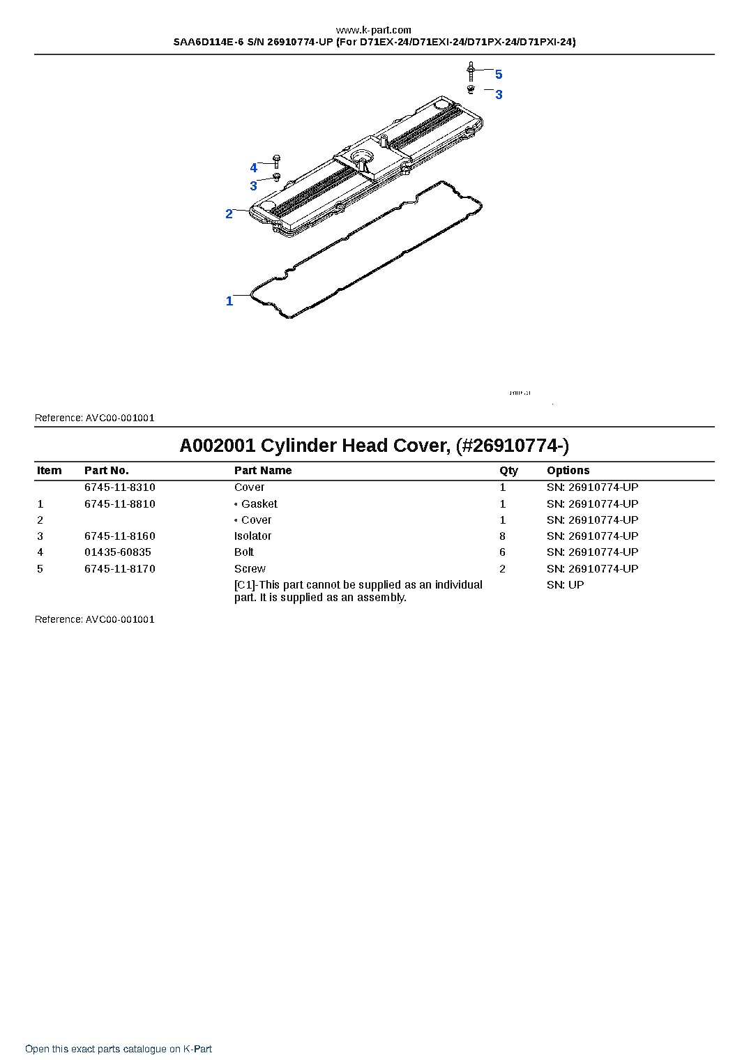 SAA6D114E-6 S/N 26910774-UP (For D71EX-24/D71EXI-24/D71PX-24/D71PXI-24) – sample page 2 SAA6D114E-6 S/N 26910774-UP (For D71EX-24/D71EXI-24/D71PX-24/D71PXI-24) – sample page 2