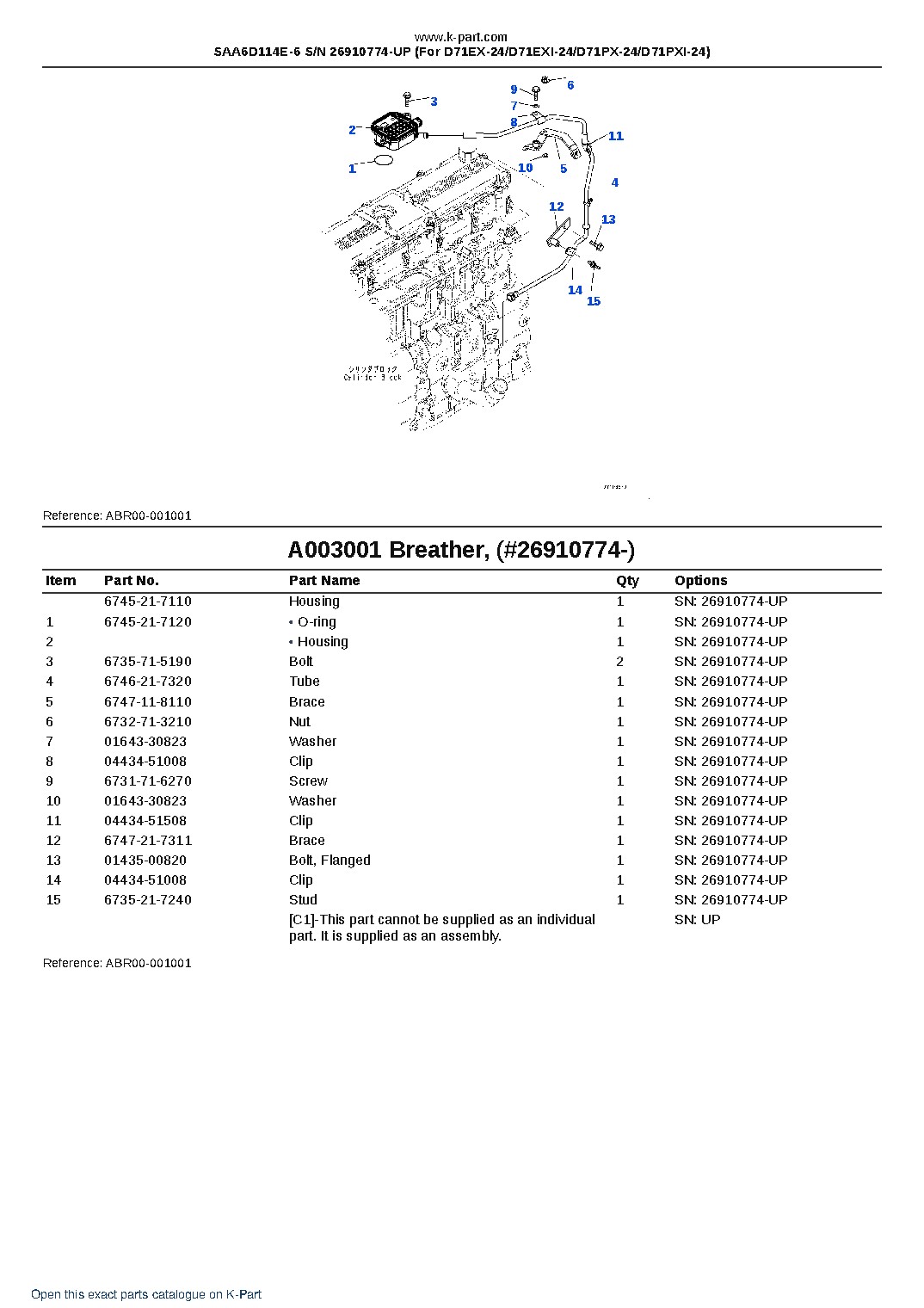 SAA6D114E-6 S/N 26910774-UP (For D71EX-24/D71EXI-24/D71PX-24/D71PXI-24) – sample page 3 SAA6D114E-6 S/N 26910774-UP (For D71EX-24/D71EXI-24/D71PX-24/D71PXI-24) – sample page 3