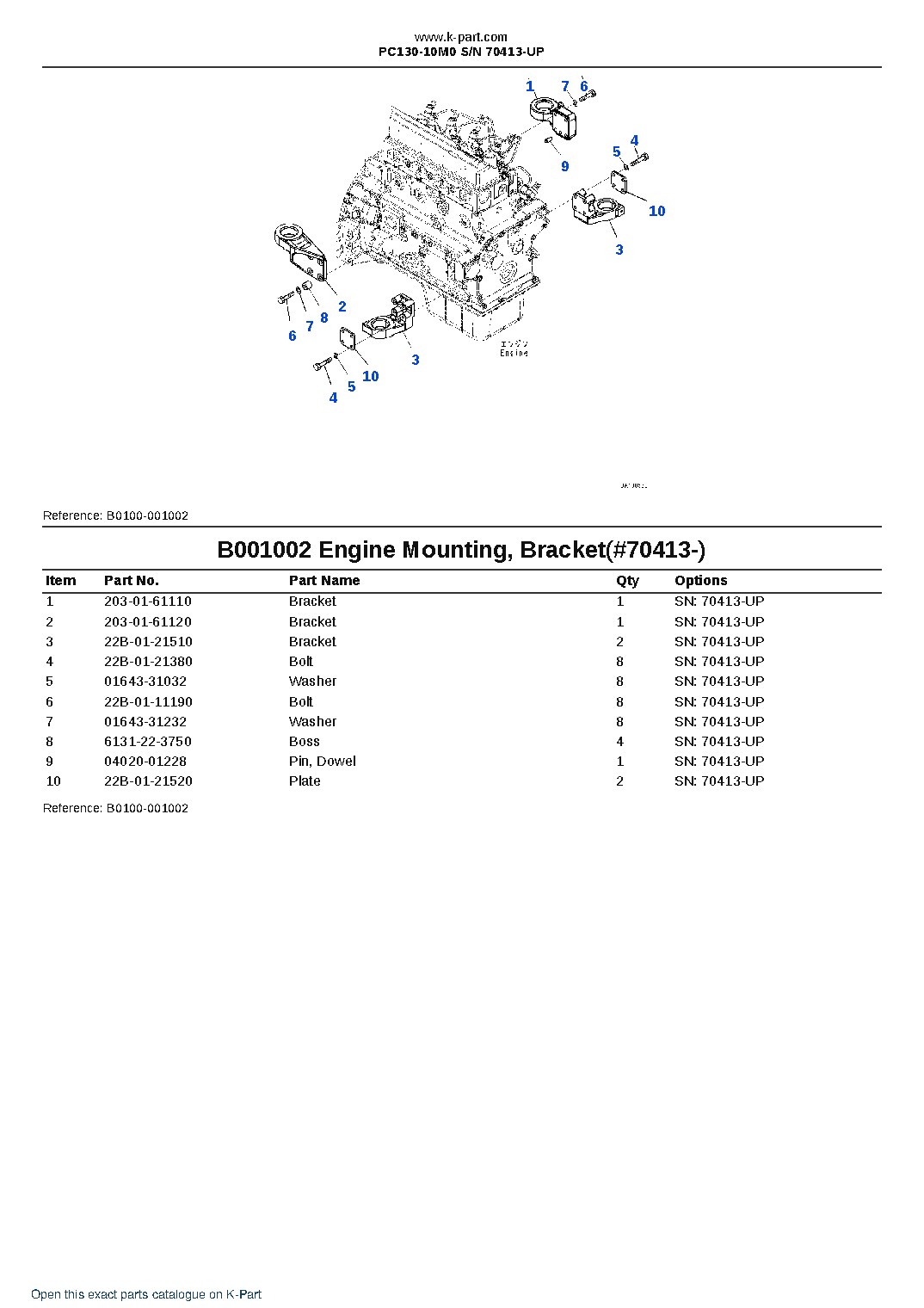 PC130-10M0 S/N 70413-UP – sample page 2 PC130-10M0 S/N 70413-UP – sample page 2