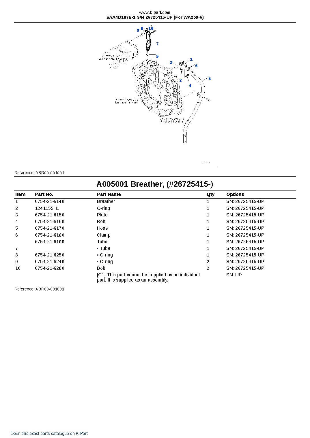 SAA4D107E-1 S/N 26725415-UP (For WA200-6) – sample page 6 SAA4D107E-1 S/N 26725415-UP (For WA200-6) – sample page 6