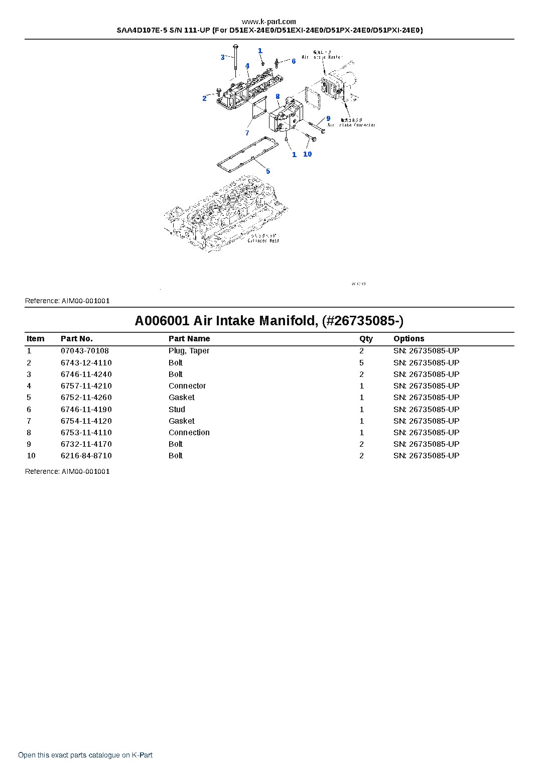 SAA4D107E-5 S/N 111-UP (For D51EX-24E0/D51EXI-24E0/D51PX-24E0/D51PXI-24E0) – sample page 6
