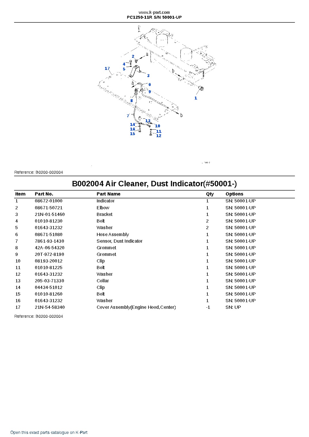 PC1250-11R S/N 50001-UP – sample page 8