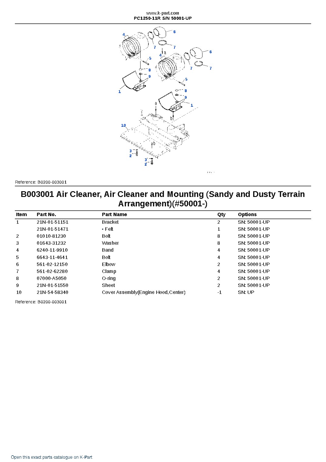PC1250-11R S/N 50001-UP – sample page 9