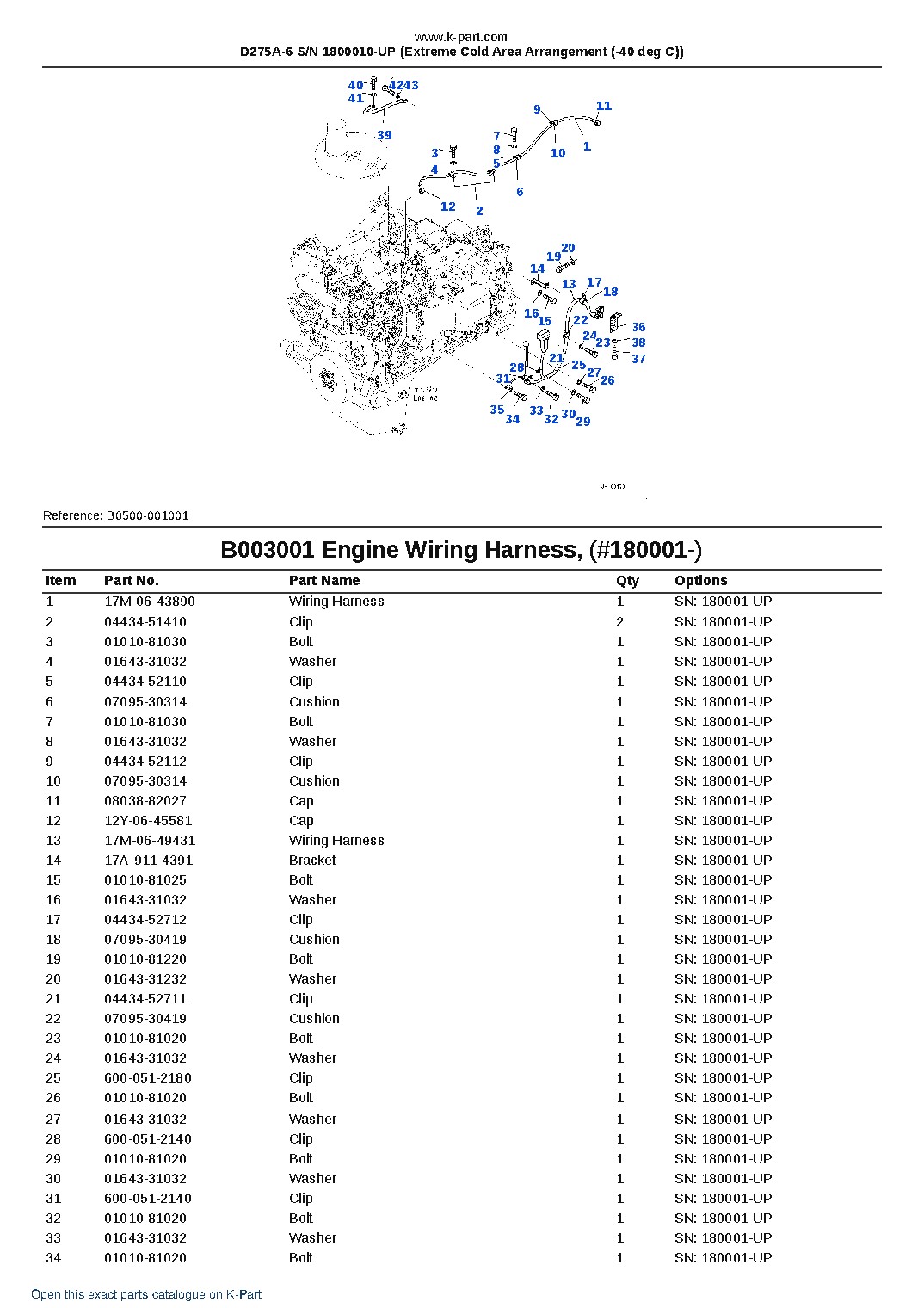 D275A-6 S/N 1800010-UP (Extreme Cold Area Arrangement (-40 deg C)) – sample page 3 D275A-6 S/N 1800010-UP (Extreme Cold Area Arrangement (-40 deg C)) – sample page 3