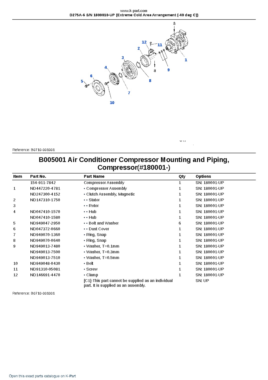 D275A-6 S/N 1800010-UP (Extreme Cold Area Arrangement (-40 deg C)) – sample page 7 D275A-6 S/N 1800010-UP (Extreme Cold Area Arrangement (-40 deg C)) – sample page 7