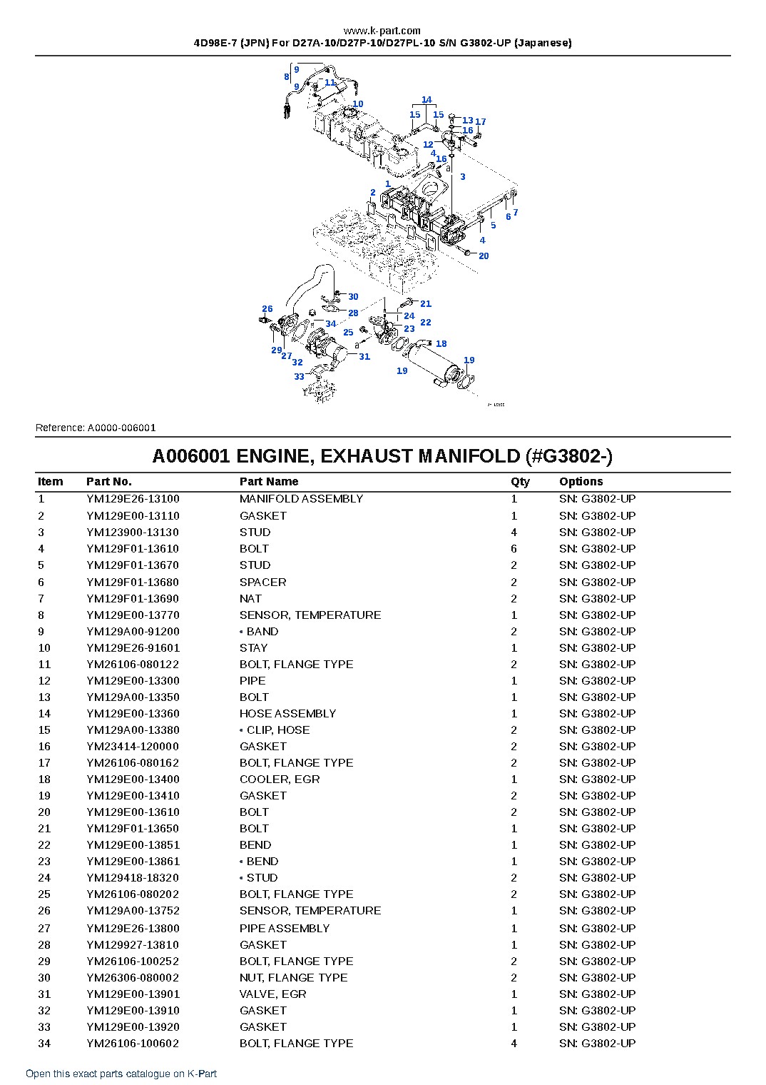 4D98E-7 (JPN) For D27A-10/D27P-10/D27PL-10 S/N G3802-UP (Japanese) – sample page 8 4D98E-7 (JPN) For D27A-10/D27P-10/D27PL-10 S/N G3802-UP (Japanese) – sample page 8