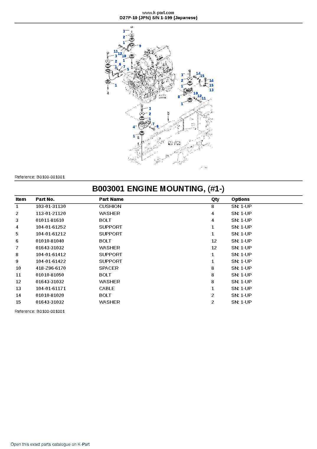 D27P-10 (JPN) S/N 1-199 (Japanese) – sample page 4 D27P-10 (JPN) S/N 1-199 (Japanese) – sample page 4