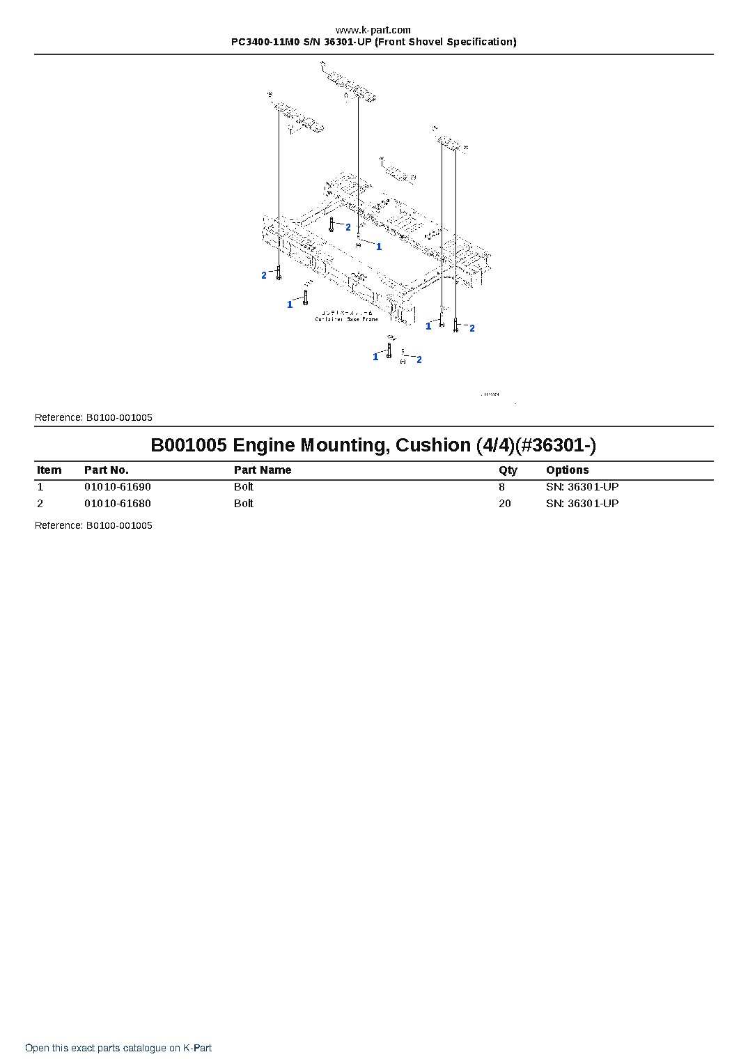 PC3400-11M0 S/N 36301-UP (Front Shovel Specification) – sample page 5 PC3400-11M0 S/N 36301-UP (Front Shovel Specification) – sample page 5