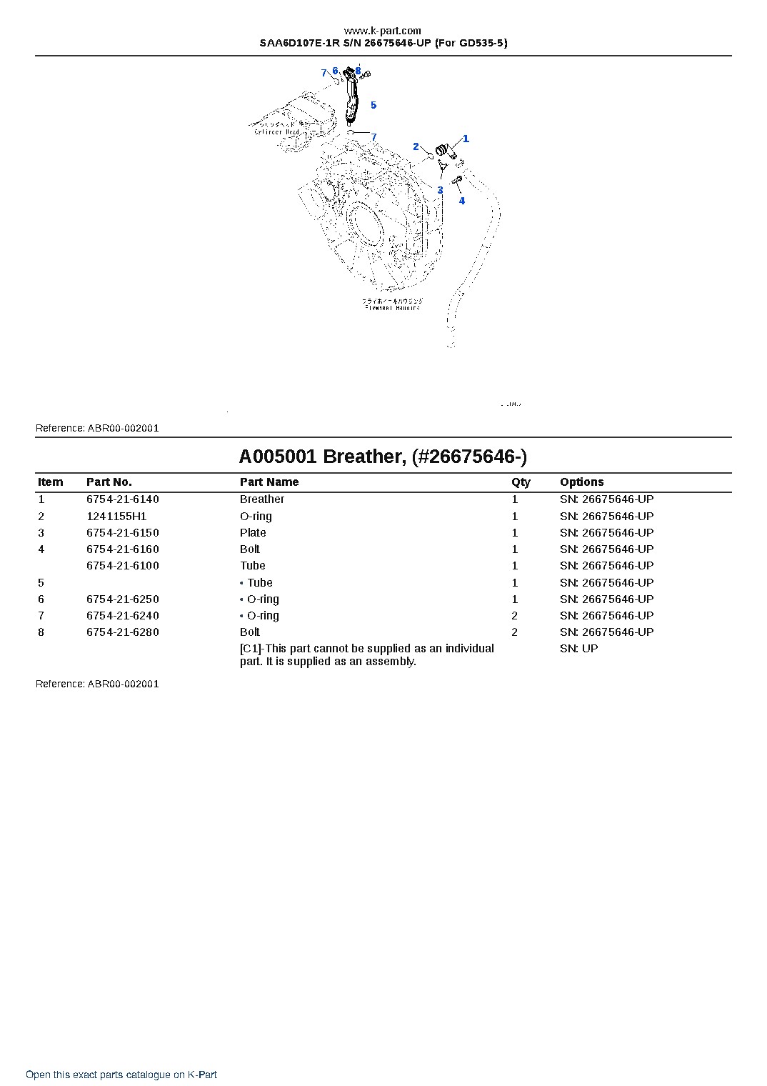 SAA6D107E-1R S/N 26675646-UP (For GD535-5) – sample page 6 SAA6D107E-1R S/N 26675646-UP (For GD535-5) – sample page 6