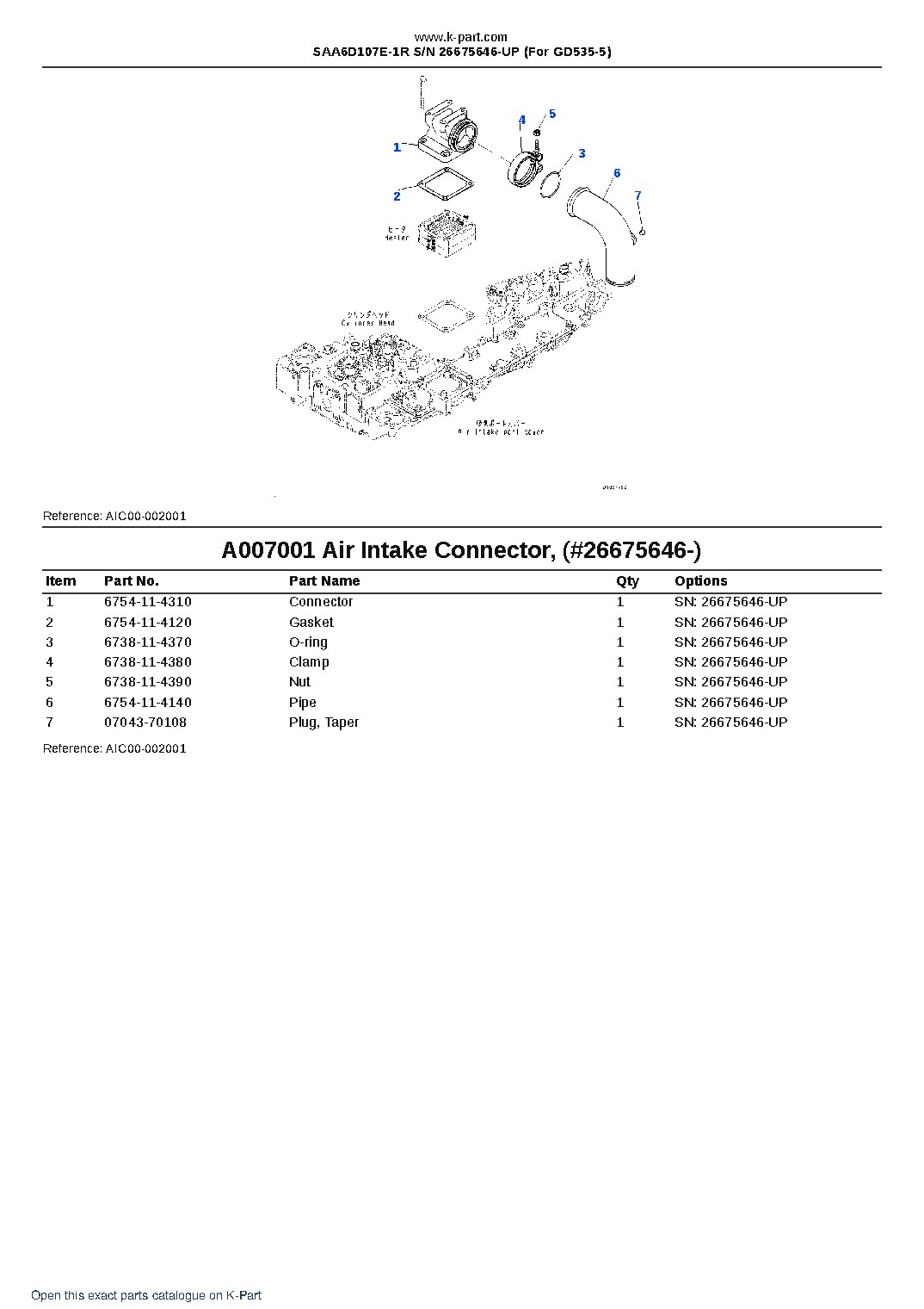 SAA6D107E-1R S/N 26675646-UP (For GD535-5) – sample page 8 SAA6D107E-1R S/N 26675646-UP (For GD535-5) – sample page 8