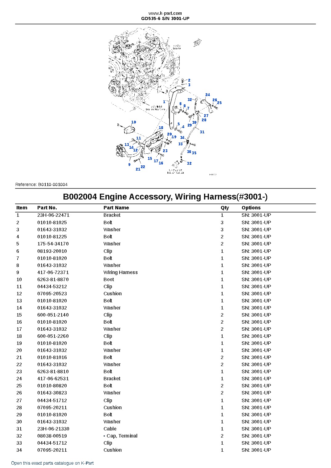 GD535-6 S/N 3001-UP – sample page 6 GD535-6 S/N 3001-UP – sample page 6