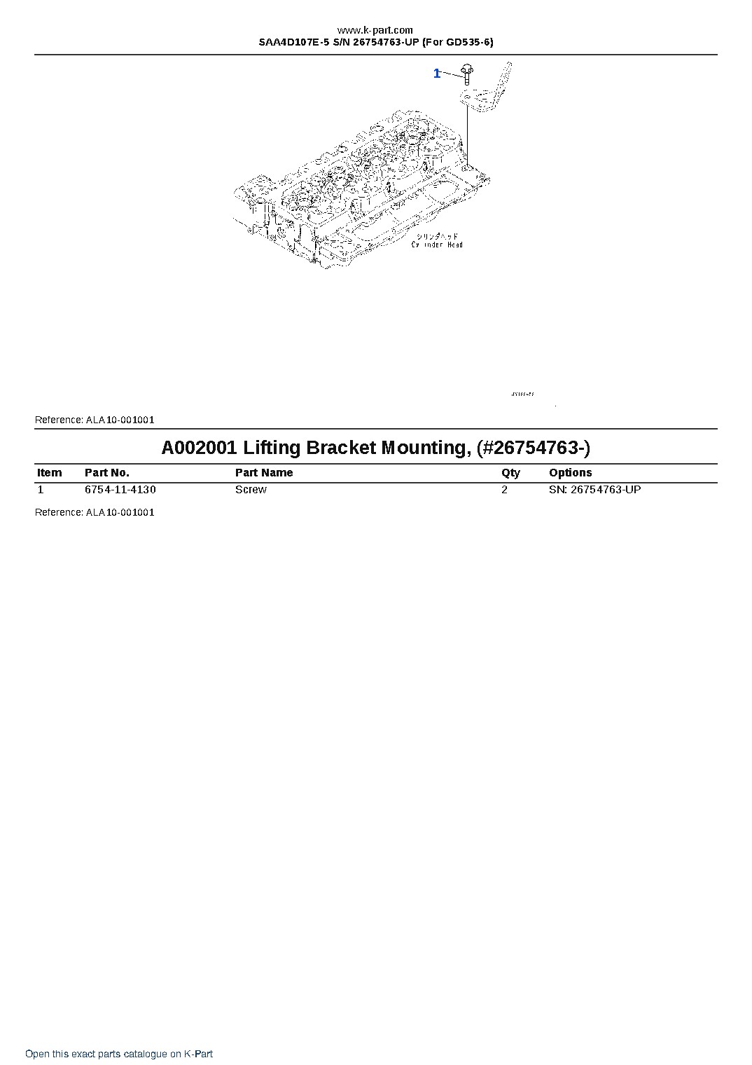 SAA4D107E-5 S/N 26754763-UP (For GD535-6) – sample page 2 SAA4D107E-5 S/N 26754763-UP (For GD535-6) – sample page 2