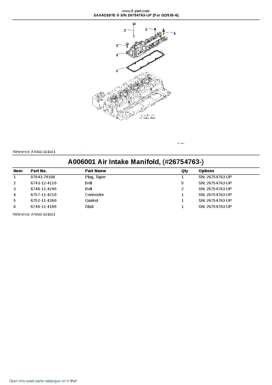 SAA4D107E-5 S/N 26754763-UP (For GD535-6) – sample page 6 SAA4D107E-5 S/N 26754763-UP (For GD535-6) – sample page 6