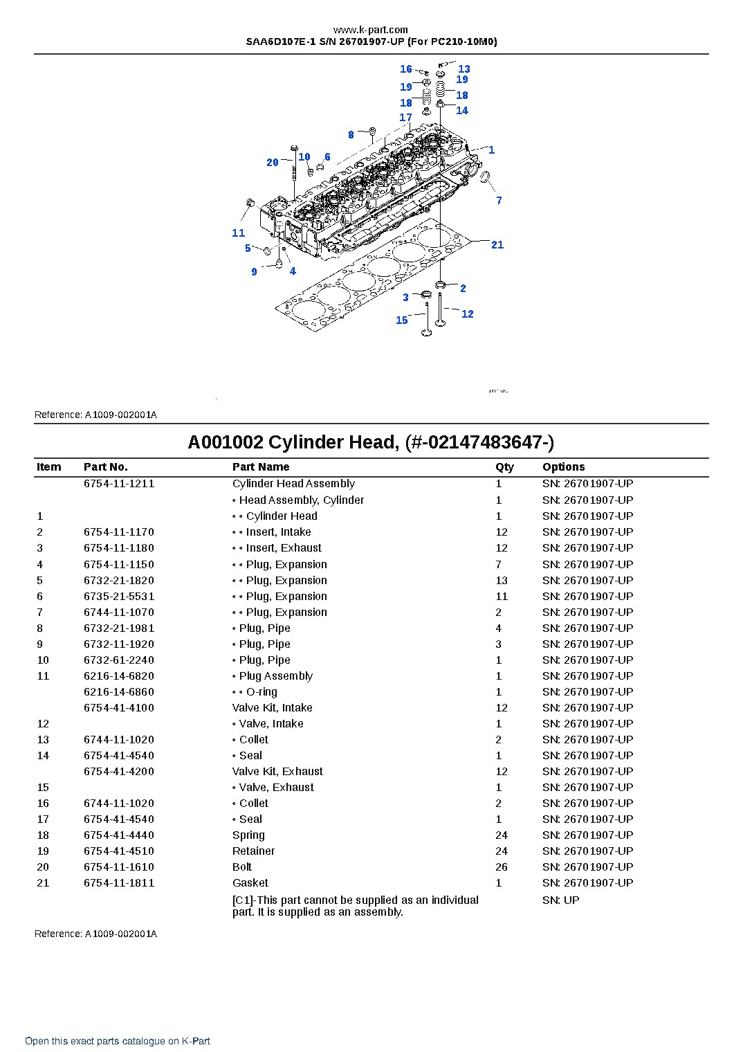 SAA6D107E-1 S/N 26701907-UP (For PC210-10M0) – sample page 2