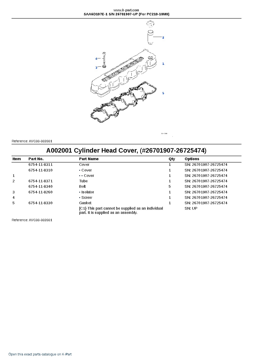 SAA6D107E-1 S/N 26701907-UP (For PC210-10M0) – sample page 3