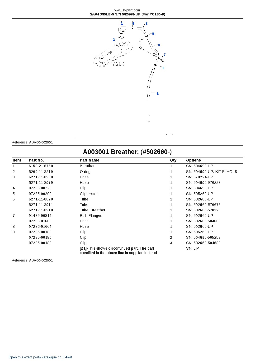 SAA4D95LE-5 S/N 502660-UP (For PC130-8) – sample page 3 SAA4D95LE-5 S/N 502660-UP (For PC130-8) – sample page 3