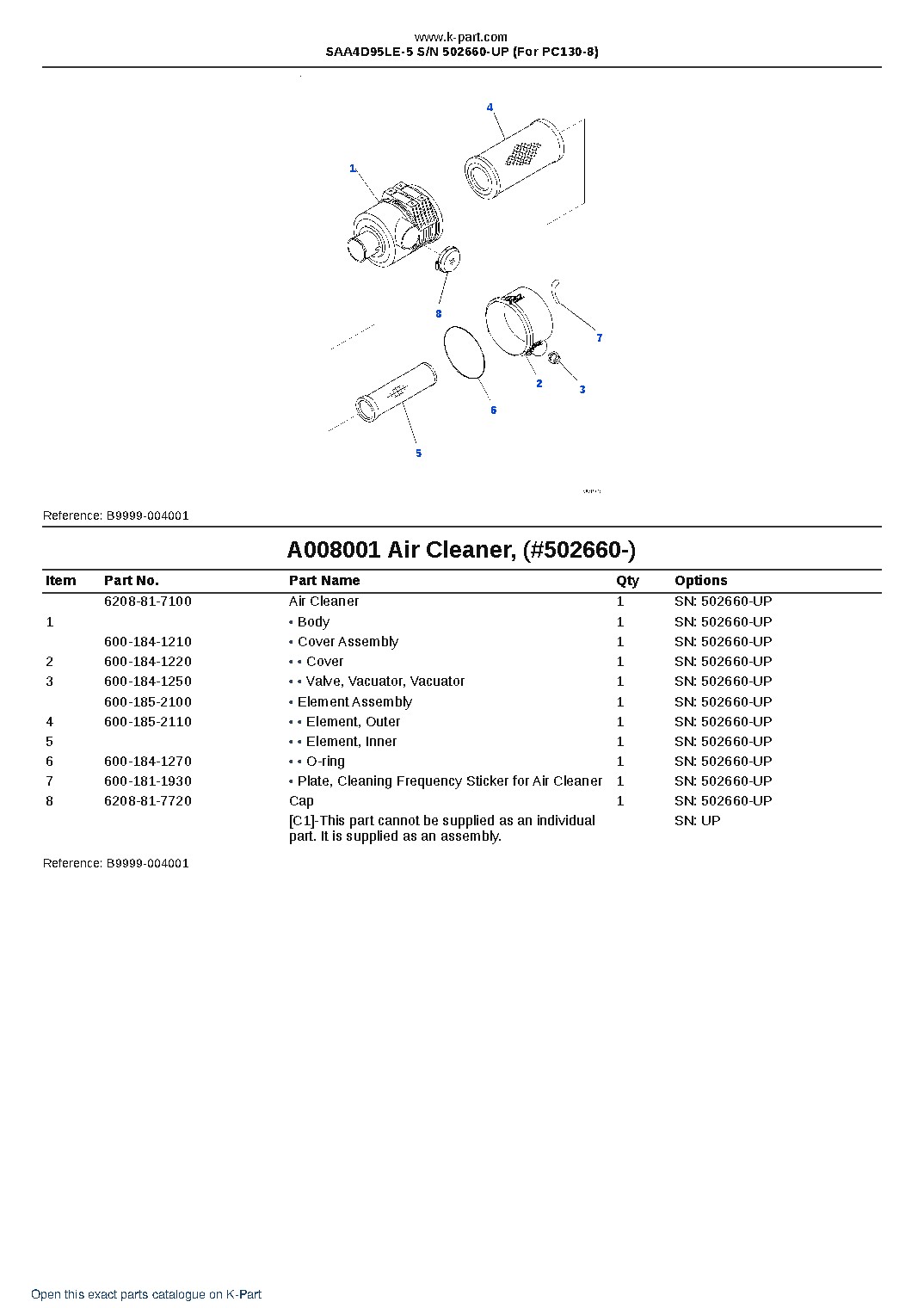 SAA4D95LE-5 S/N 502660-UP (For PC130-8) – sample page 8 SAA4D95LE-5 S/N 502660-UP (For PC130-8) – sample page 8