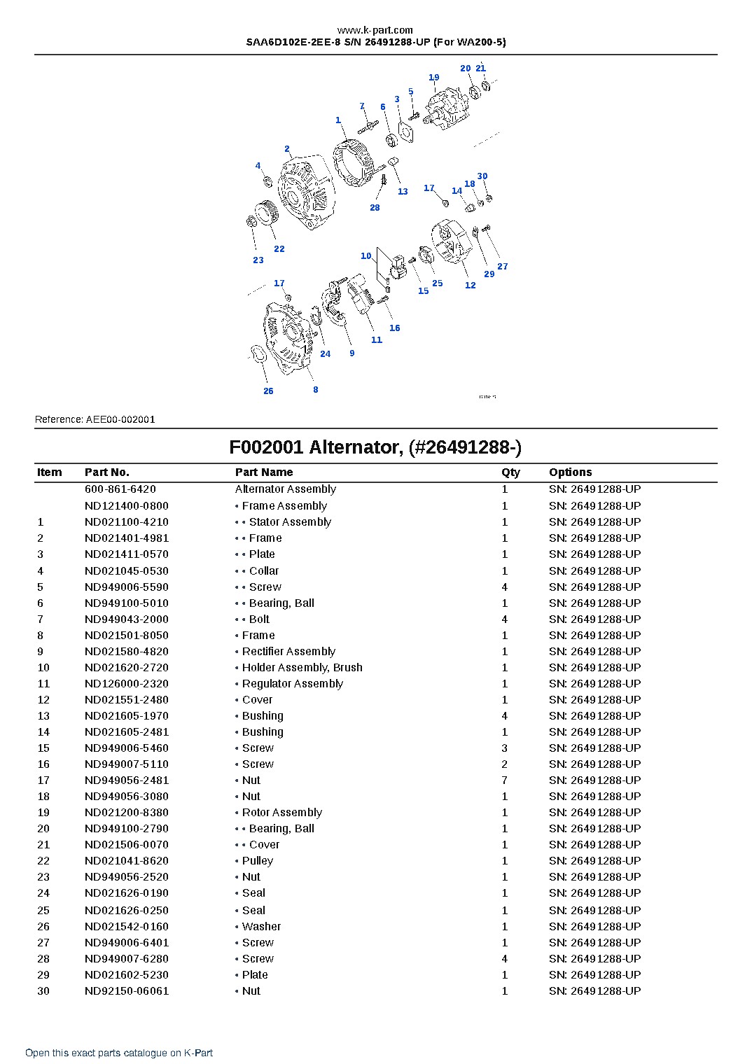 SAA6D102E-2EE-8 S/N 26491288-UP (For WA200-5) – sample page 8