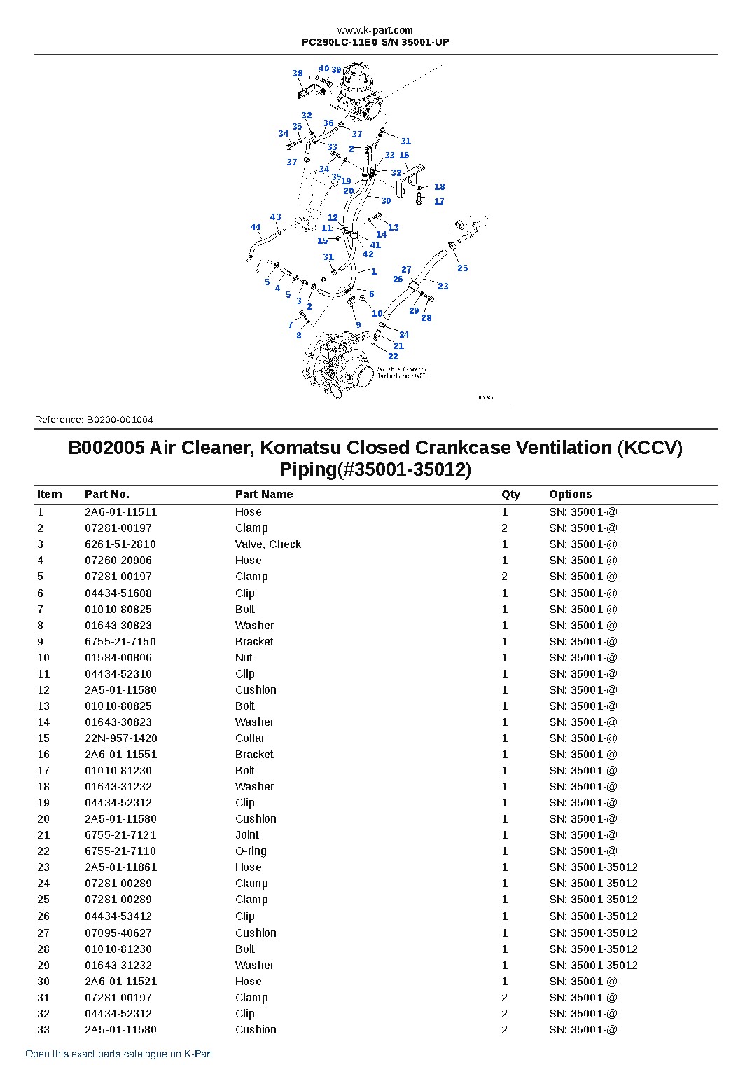 PC290LC-11E0 S/N 35001-UP – sample page 7