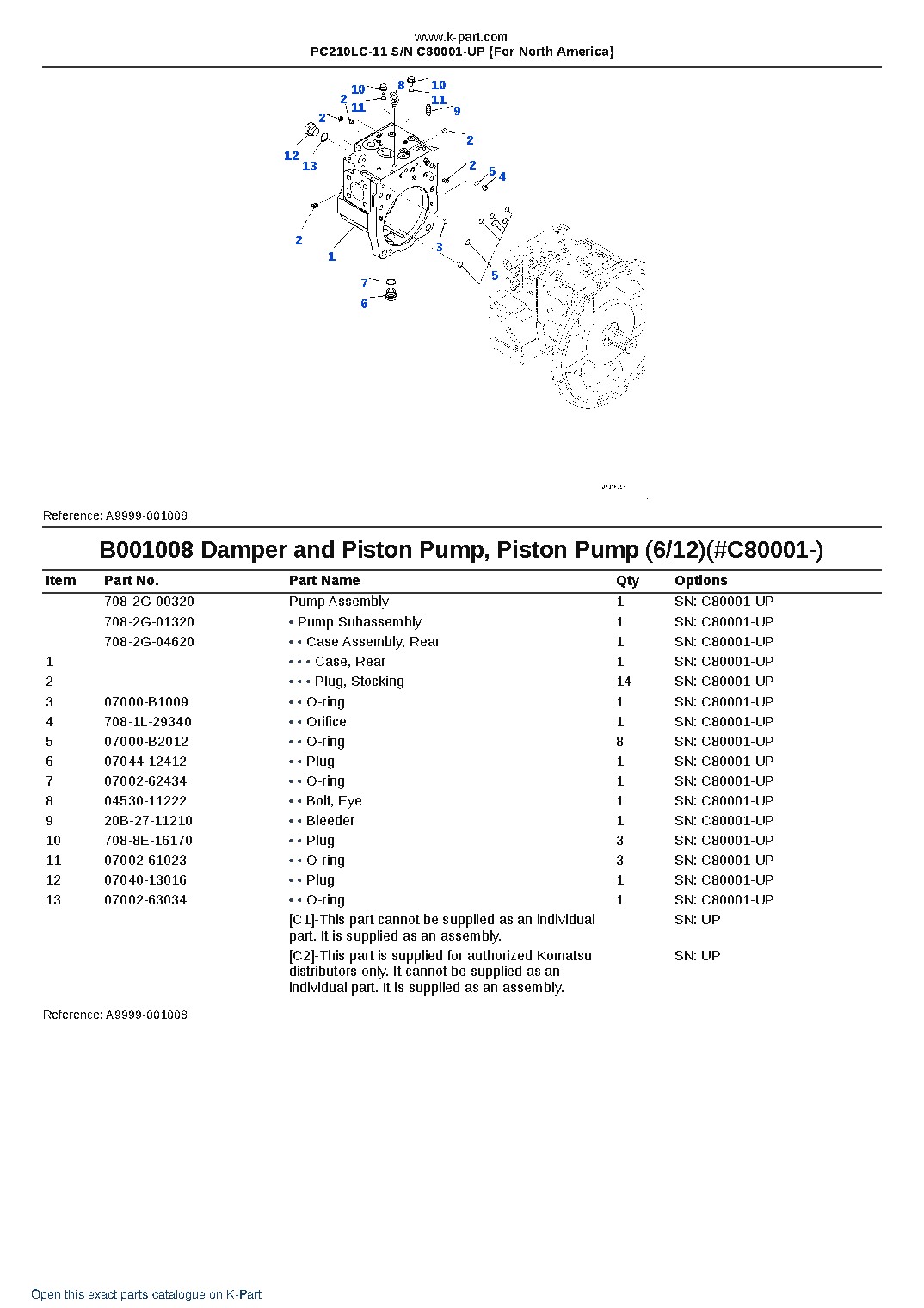 PC210LC-11 S/N C80001-UP (For North America) – sample page 10 PC210LC-11 S/N C80001-UP (For North America) – sample page 10