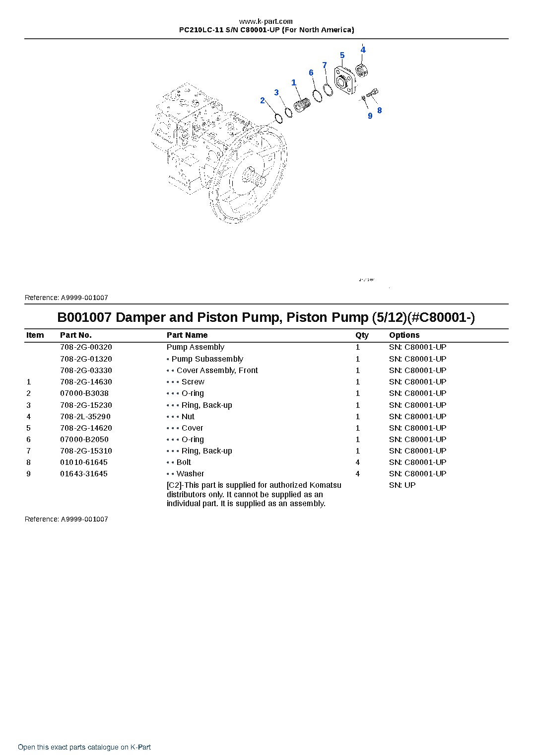 PC210LC-11 S/N C80001-UP (For North America) – sample page 9 PC210LC-11 S/N C80001-UP (For North America) – sample page 9