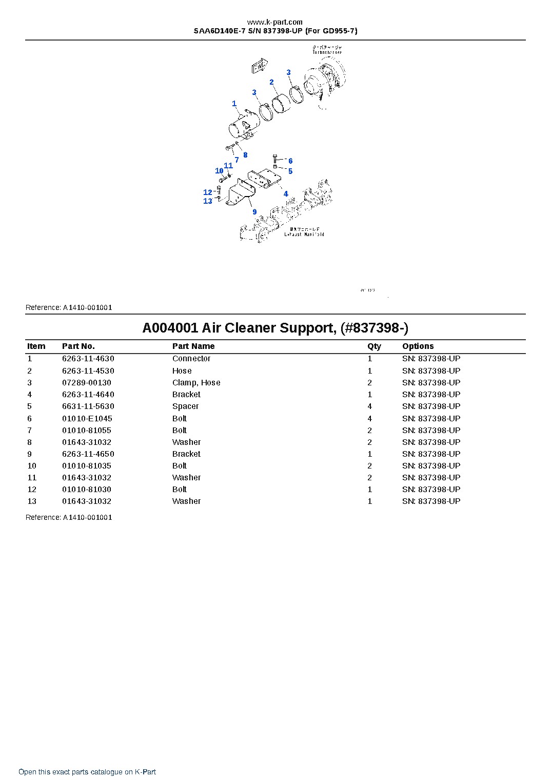 SAA6D140E-7 S/N 837398-UP (For GD955-7) – sample page 10 SAA6D140E-7 S/N 837398-UP (For GD955-7) – sample page 10