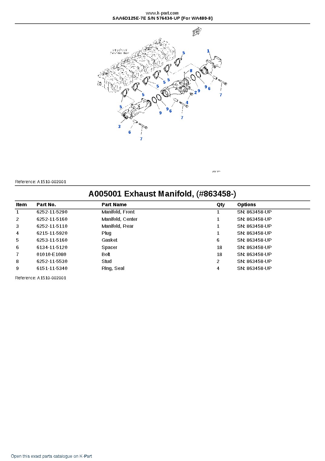 SAA6D125E-7E S/N 576434-UP (For WA480-8) – sample page 9