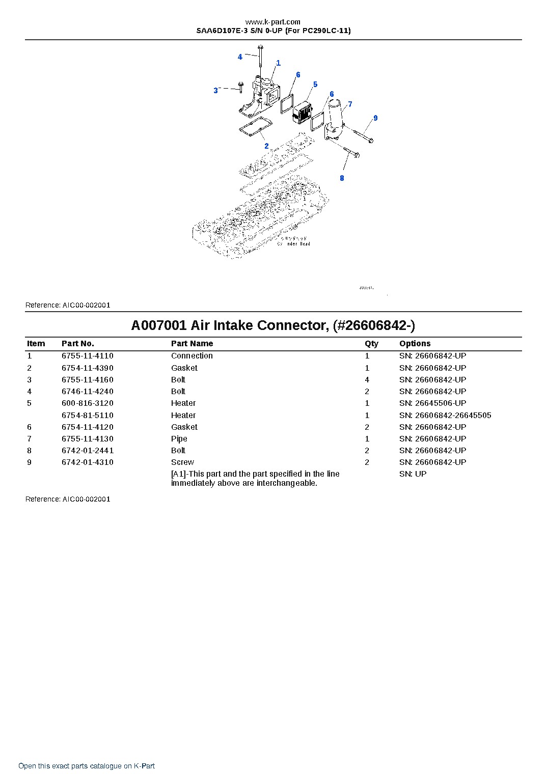 SAA6D107E-3 S/N 0-UP (For PC290LC-11) – sample page 8 SAA6D107E-3 S/N 0-UP (For PC290LC-11) – sample page 8