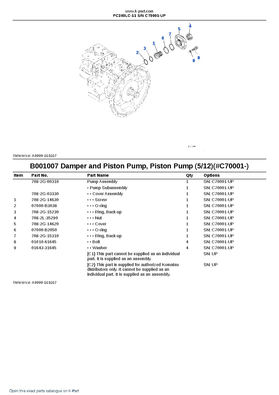 PC240LC-11 S/N C70001-UP – sample page 9 PC240LC-11 S/N C70001-UP – sample page 9