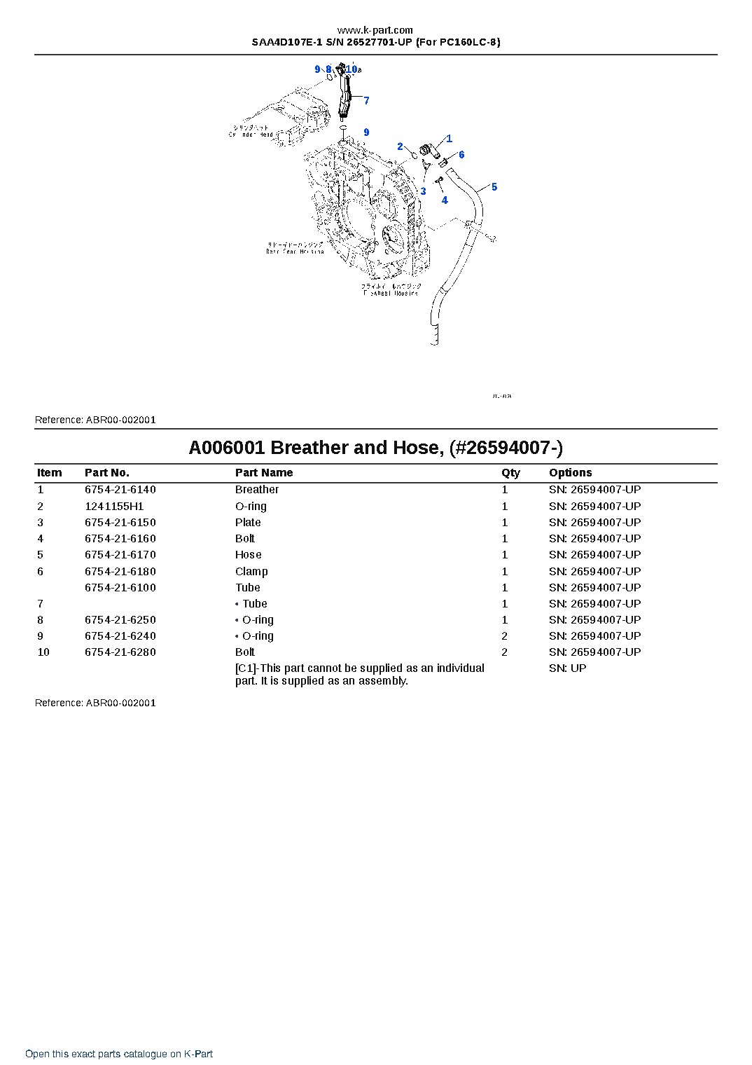 SAA4D107E-1 S/N 26527701-UP (For PC160LC-8) – sample page 6 SAA4D107E-1 S/N 26527701-UP (For PC160LC-8) – sample page 6