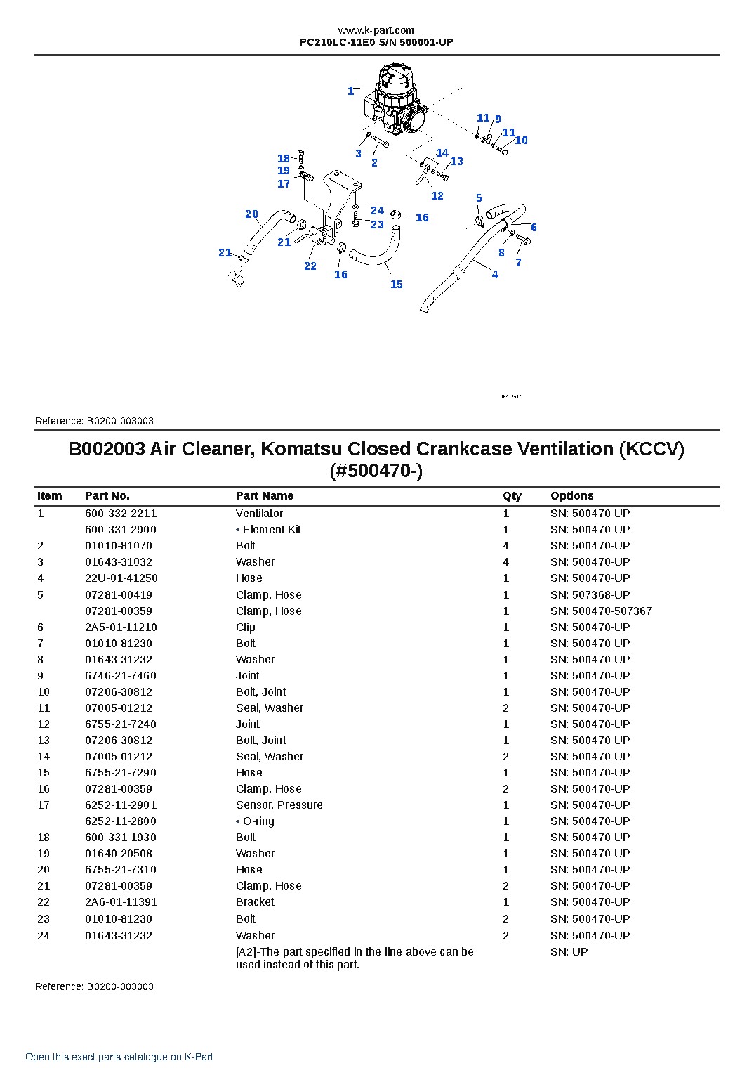 PC210LC-11E0 S/N 500001-UP – sample page 4 PC210LC-11E0 S/N 500001-UP – sample page 4