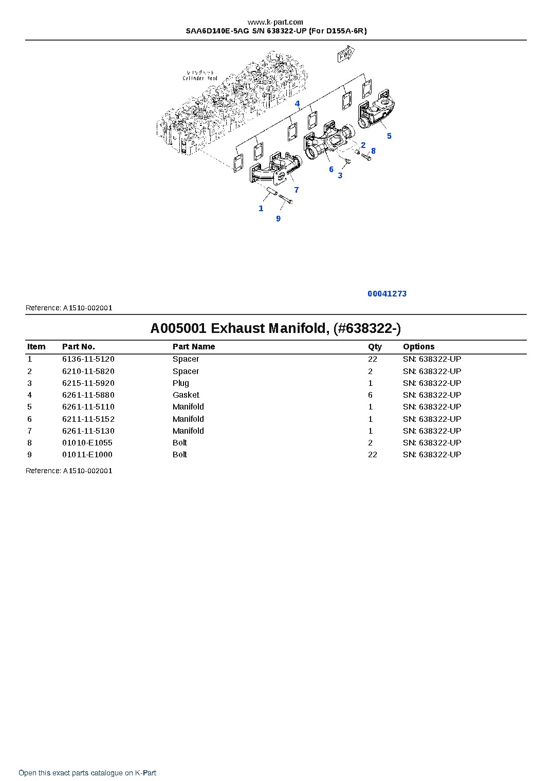 SAA6D140E-5AG S/N 638322-UP (For D155A-6R) – sample page 7 SAA6D140E-5AG S/N 638322-UP (For D155A-6R) – sample page 7