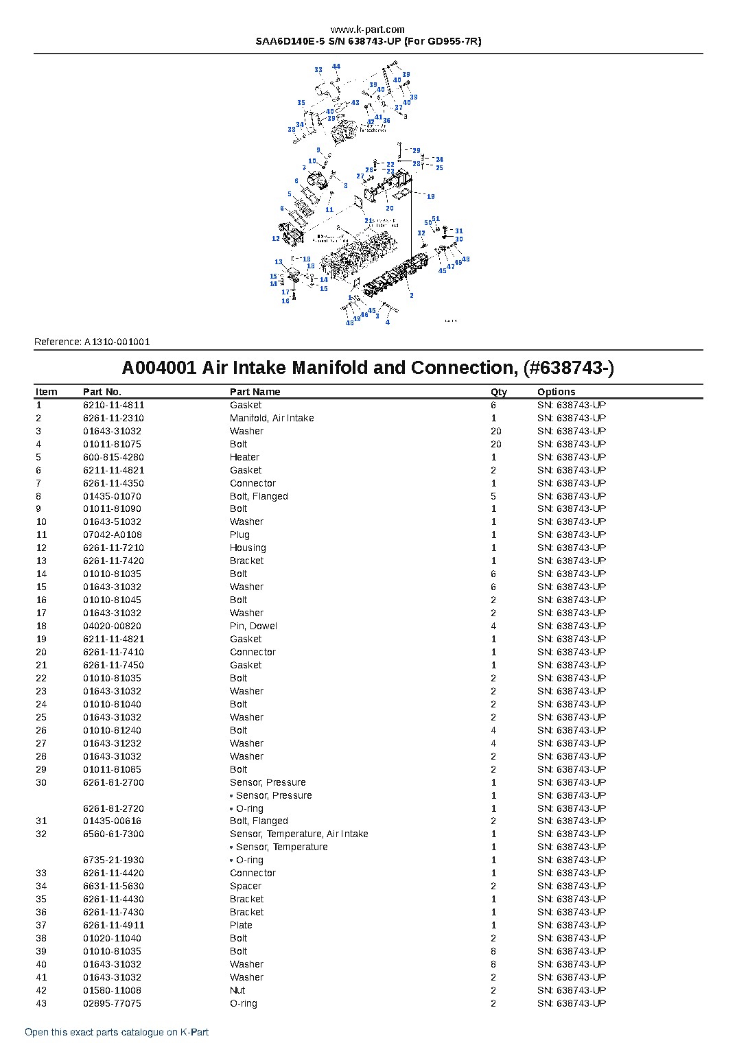SAA6D140E-5 S/N 638743-UP (For GD955-7R) – sample page 6 SAA6D140E-5 S/N 638743-UP (For GD955-7R) – sample page 6