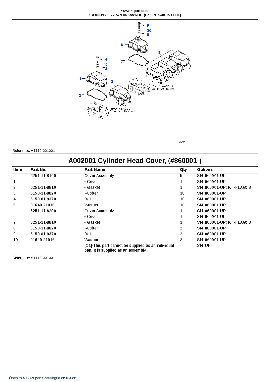 SAA6D125E-7 S/N 860001-UP (For PC490LC-11E0) – sample page 3 SAA6D125E-7 S/N 860001-UP (For PC490LC-11E0) – sample page 3