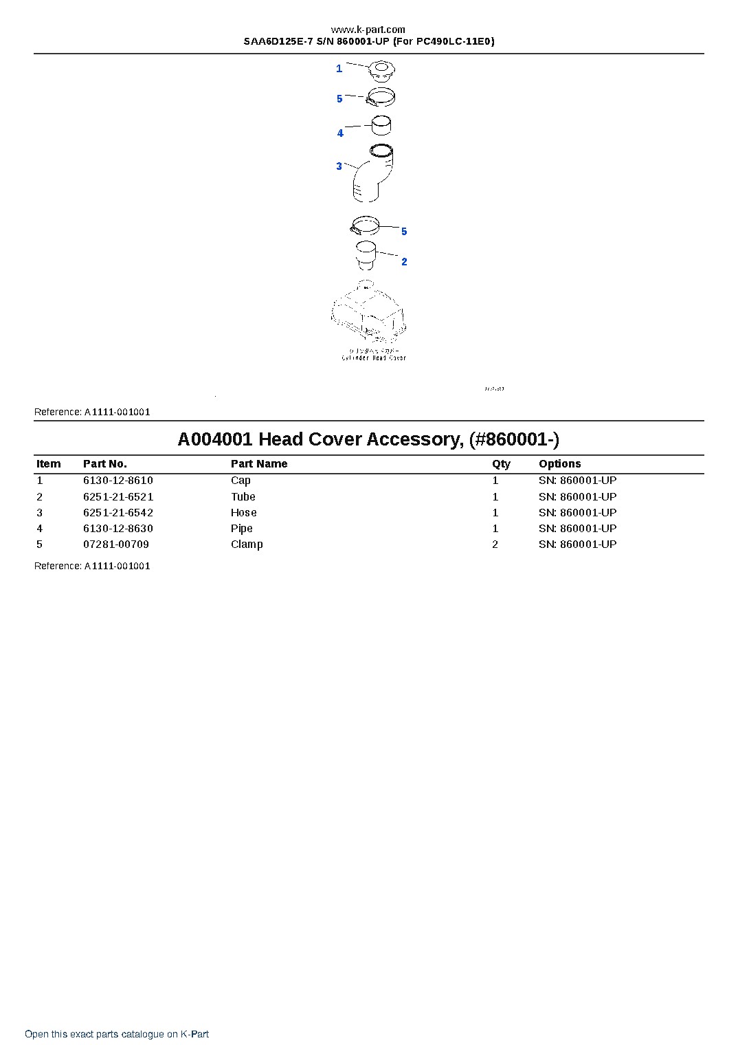 SAA6D125E-7 S/N 860001-UP (For PC490LC-11E0) – sample page 5 SAA6D125E-7 S/N 860001-UP (For PC490LC-11E0) – sample page 5