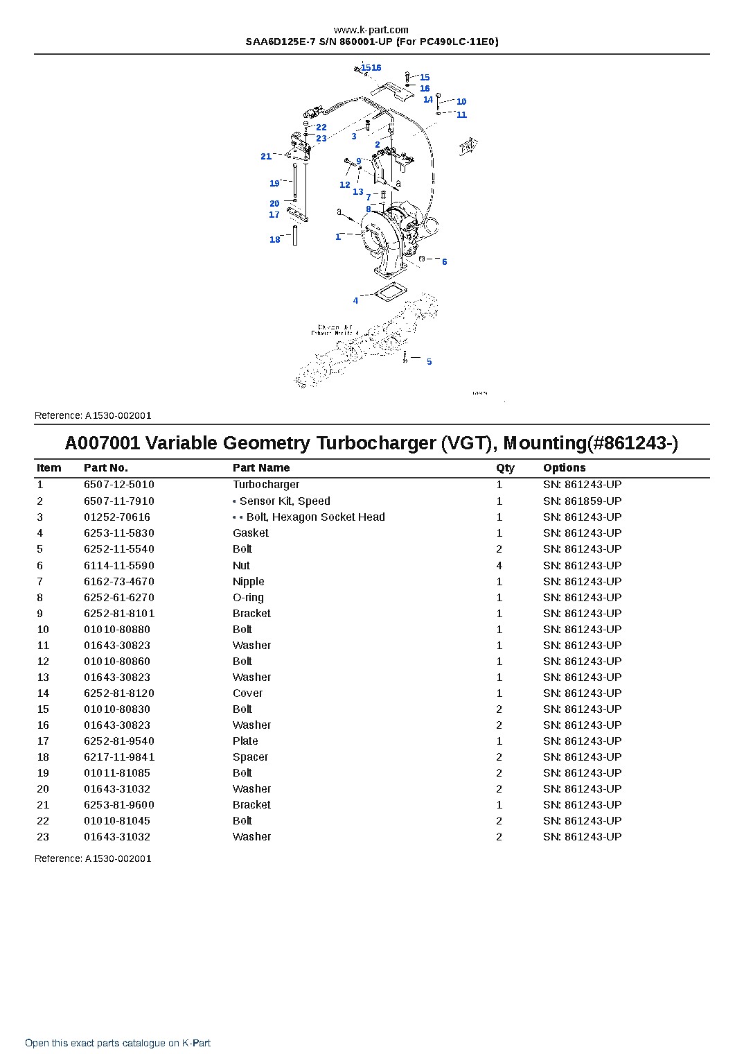 SAA6D125E-7 S/N 860001-UP (For PC490LC-11E0) – sample page 8 SAA6D125E-7 S/N 860001-UP (For PC490LC-11E0) – sample page 8